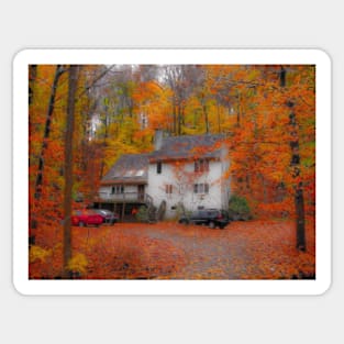 Autumn at the door Sticker